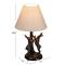 Hello Honey® 18.5" Brown & Natural Bunny Rabbit Table Lamp with Linen Empire Shade